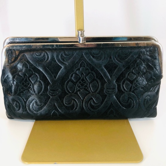 HOBO Lauren Embossed Leather Clutch - Picture 1 of 16